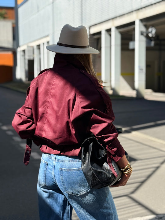 Trench col Montant Bordeaux 202389