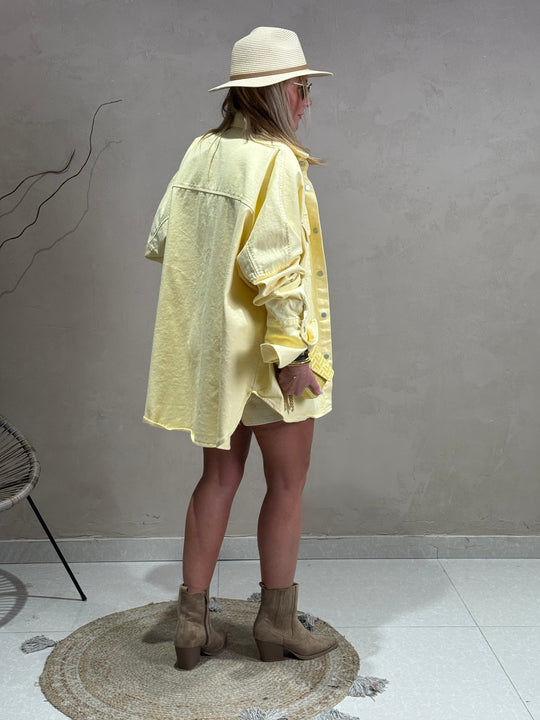 Chemise jean Jaune 12028-1