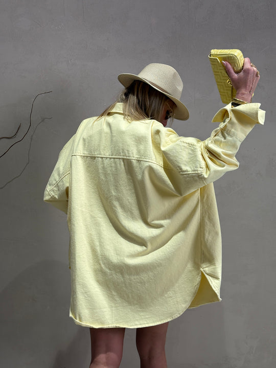 Chemise jean Jaune 12028-1