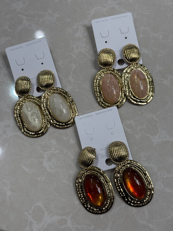 Boucle pendentif nacré