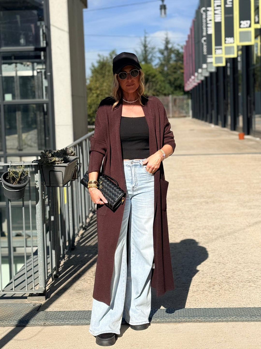 Gilet long col droit YL8892