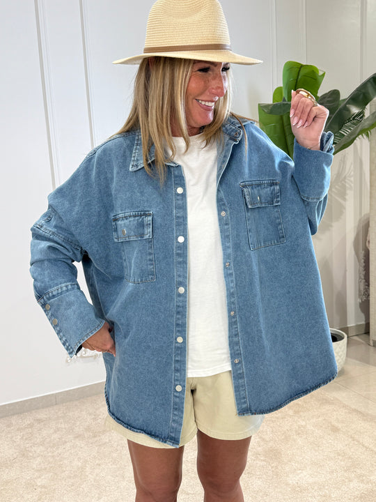 Chemise jean Bleu 12028-1