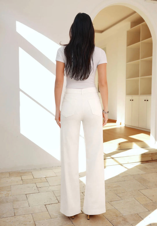 Jean wide flare Blanc JP9129