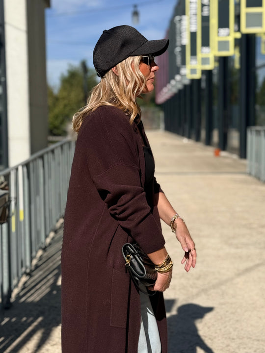 Gilet long col droit YL8892