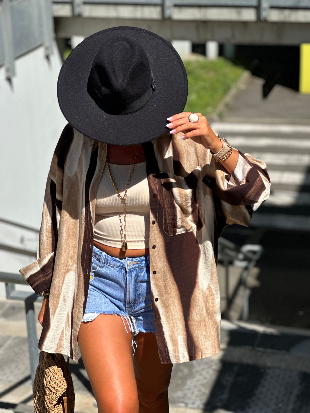 Chemise délavé Choco /El 11126