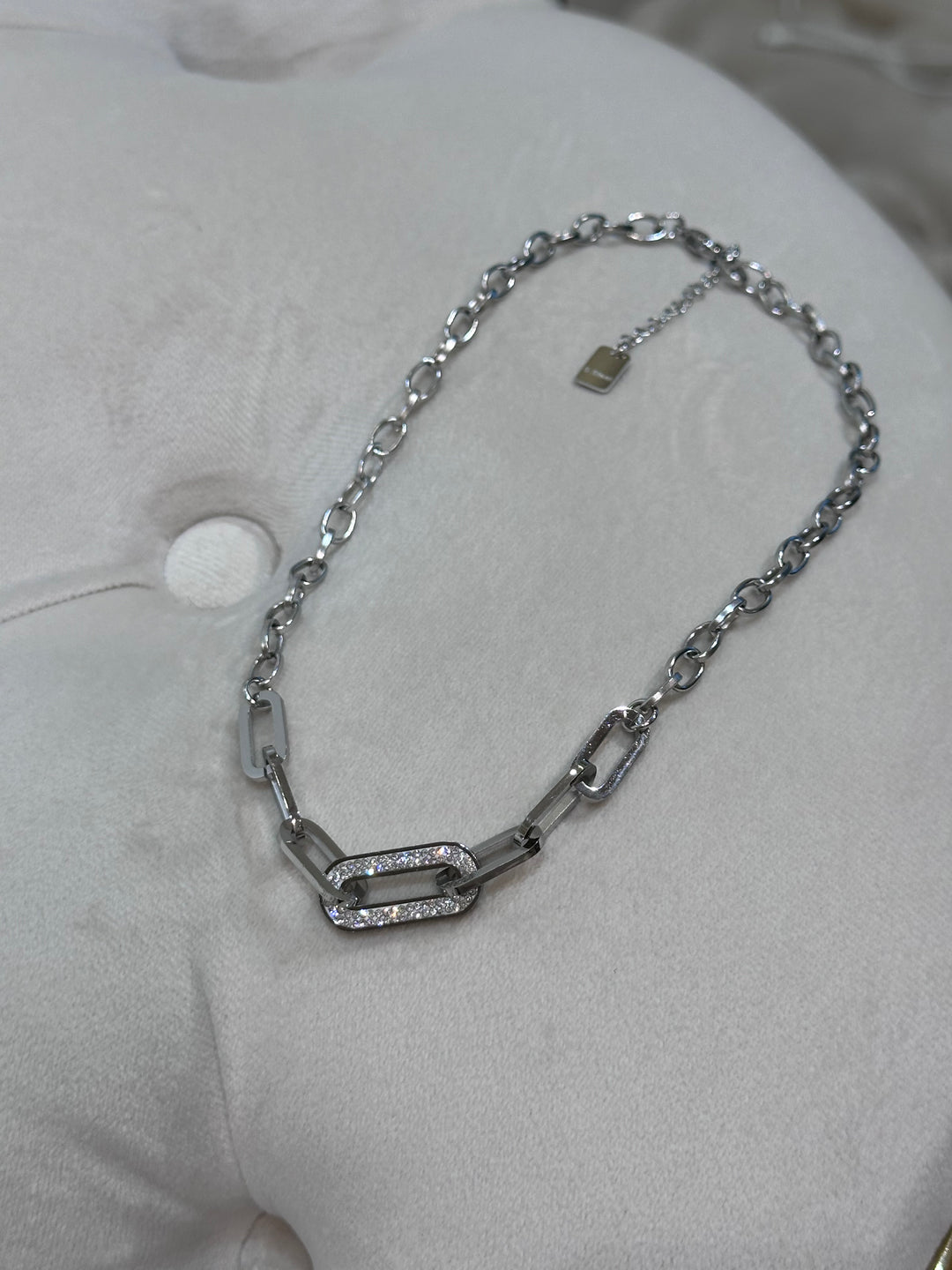 Collier chaîne argenté