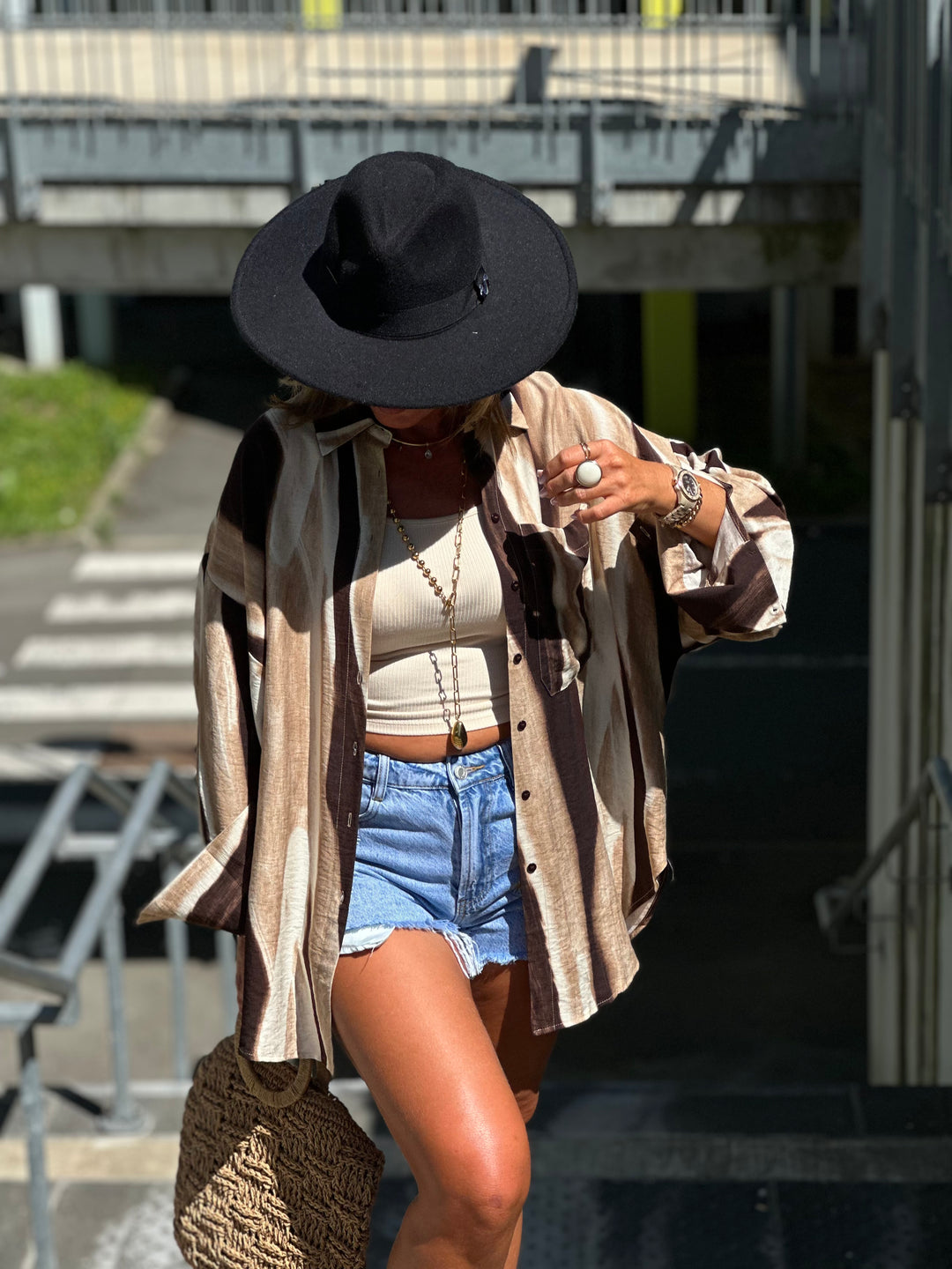 Chemise délavé Choco /El 11126