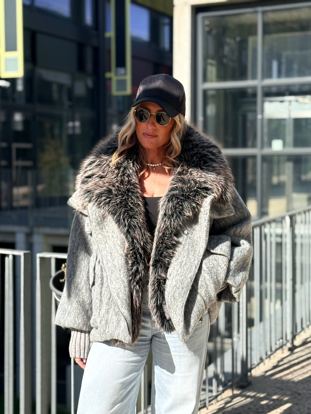 Parka lainer grand col Gris FL202350