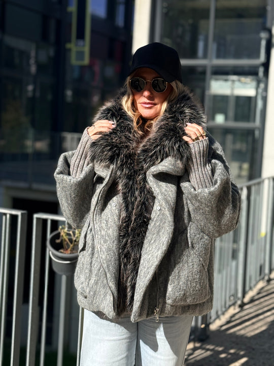 Parka lainer grand col Gris FL202350