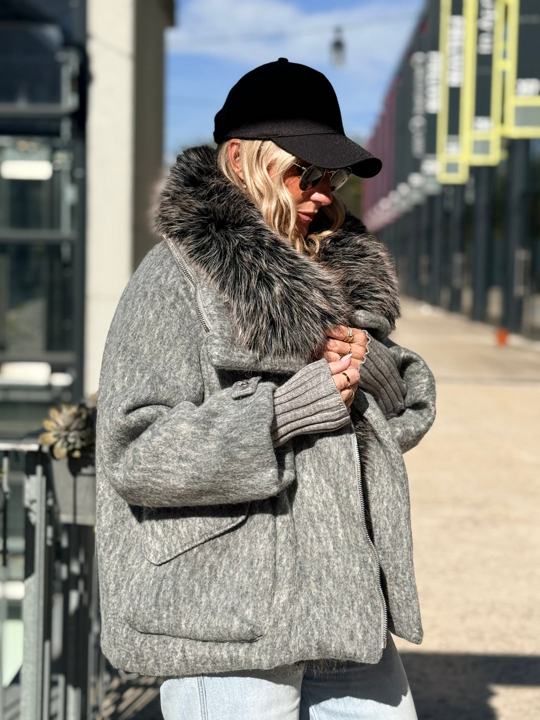 Parka lainer grand col Gris FL202350