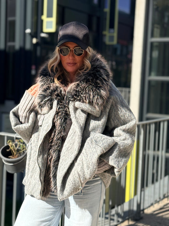 Parka lainer grand col Gris FL202350