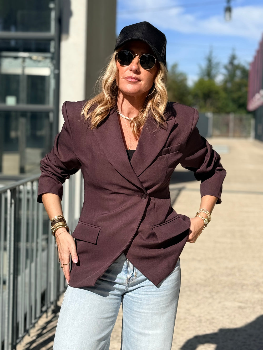 Blazer croisée Prune 3182-1