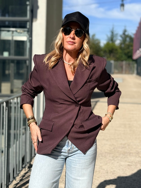 Blazer croisée Prune 3182-1
