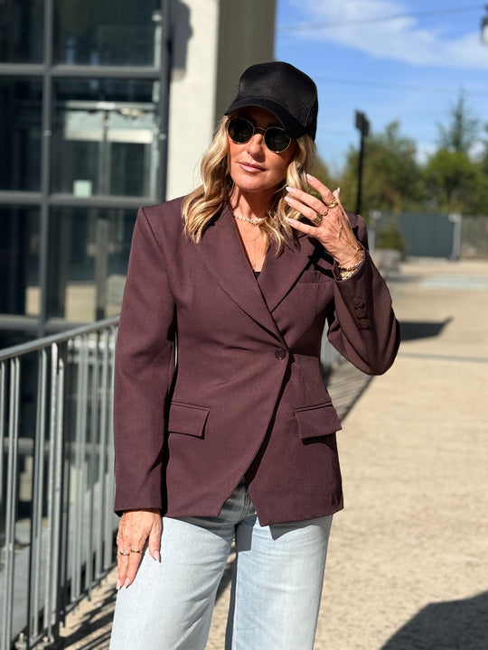 Blazer croisée Prune 3182-1
