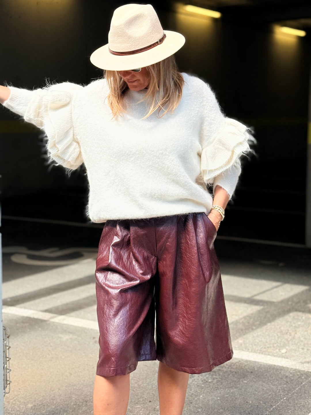 PULL manches volants 7115 Ecru