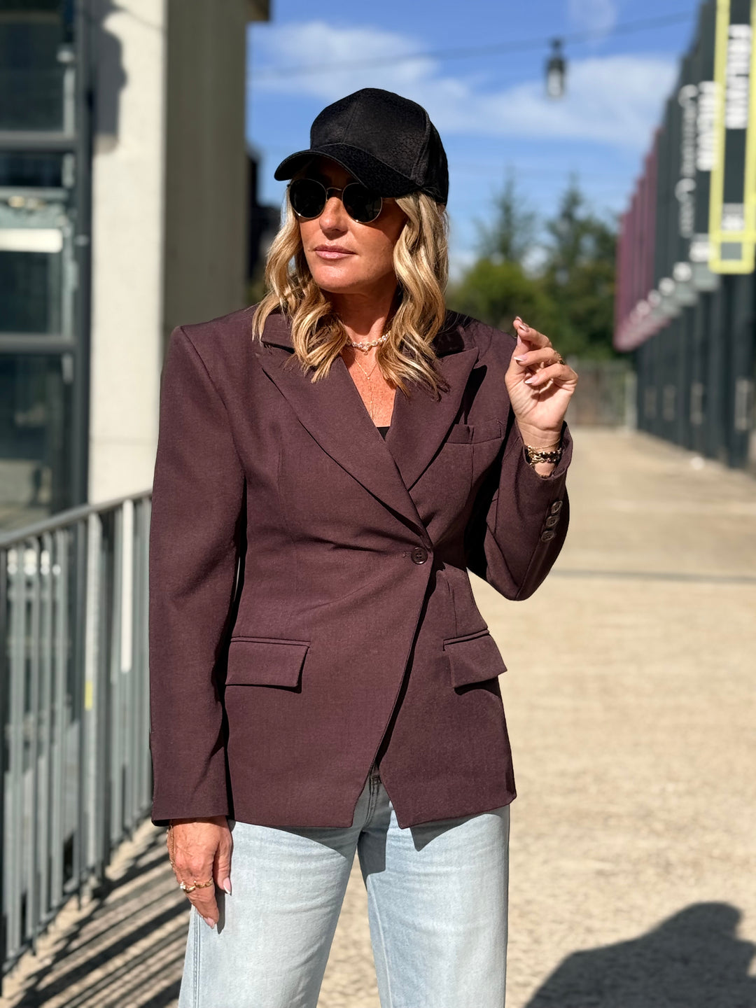 Blazer croisée Prune 3182-1