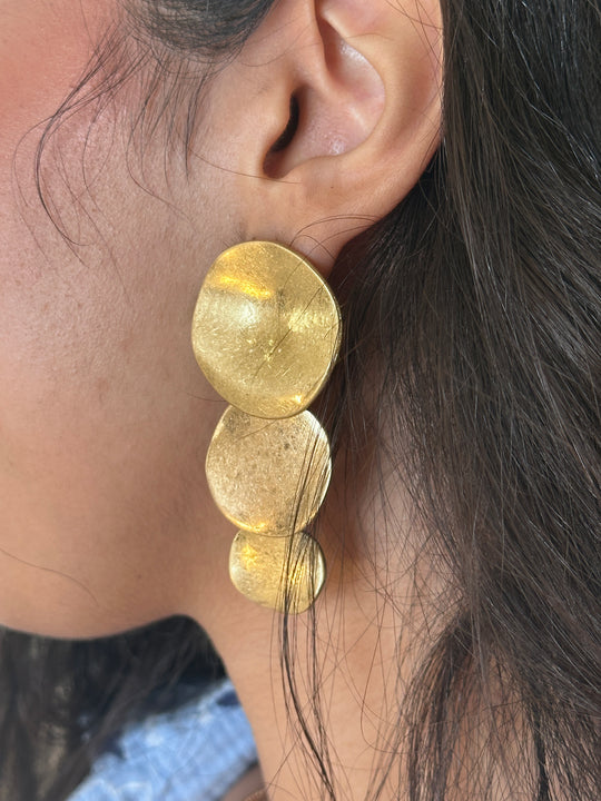 Boucles d'oreilles 3 ronds En or