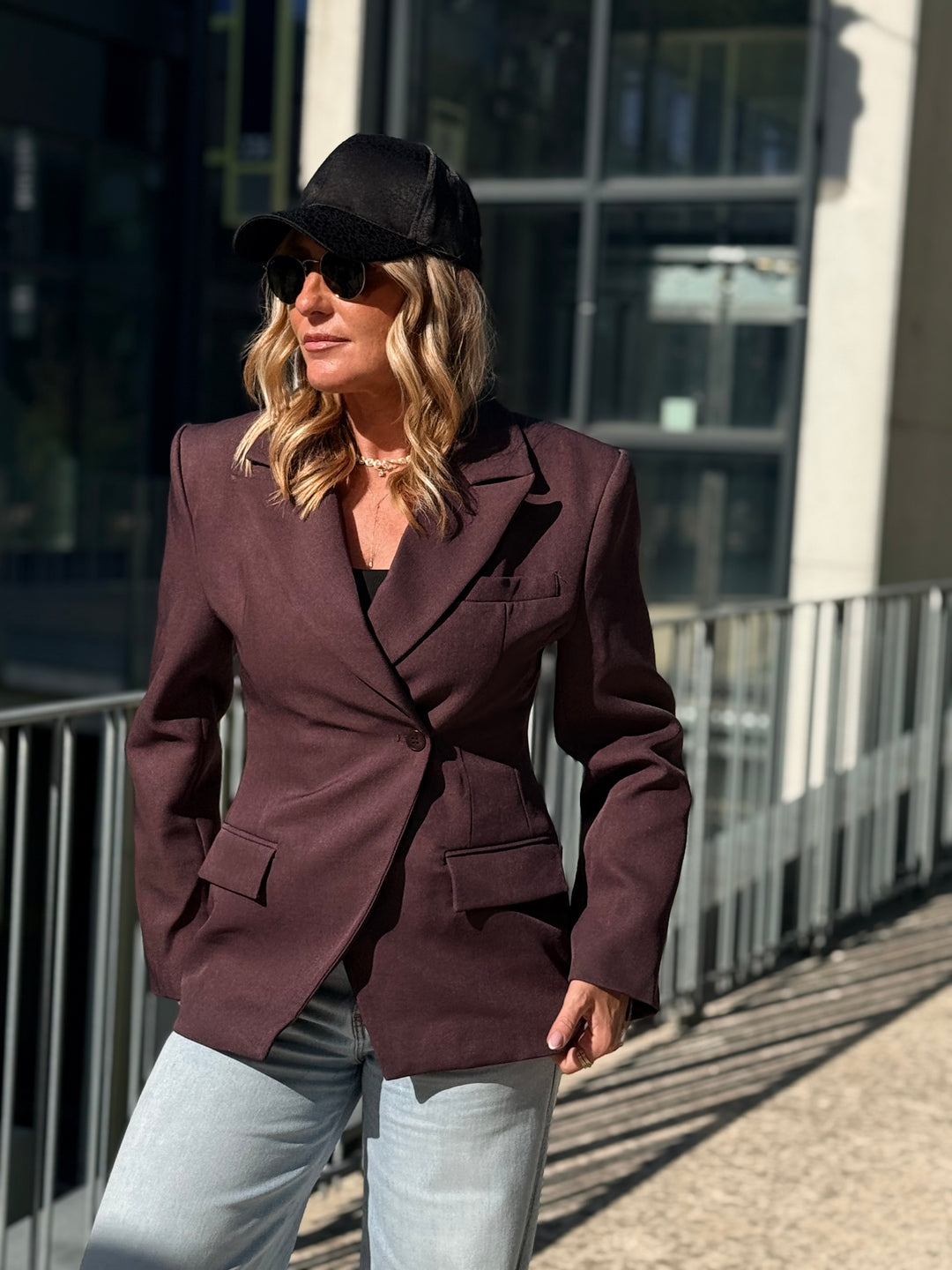 Blazer croisée Prune 3182-1