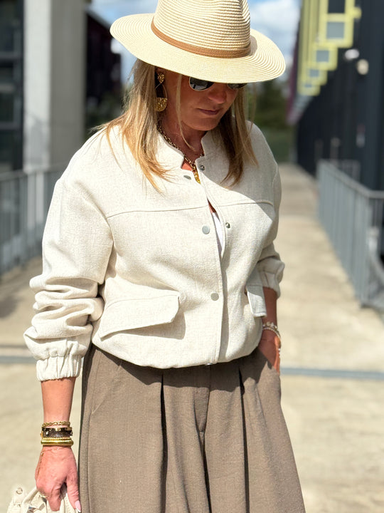 Veste bomber BEIGE 8498