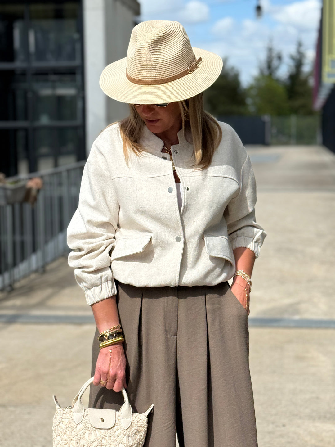 Veste bomber BEIGE 8498