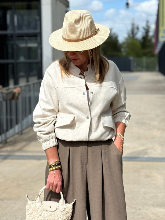 Veste bomber BEIGE 8498