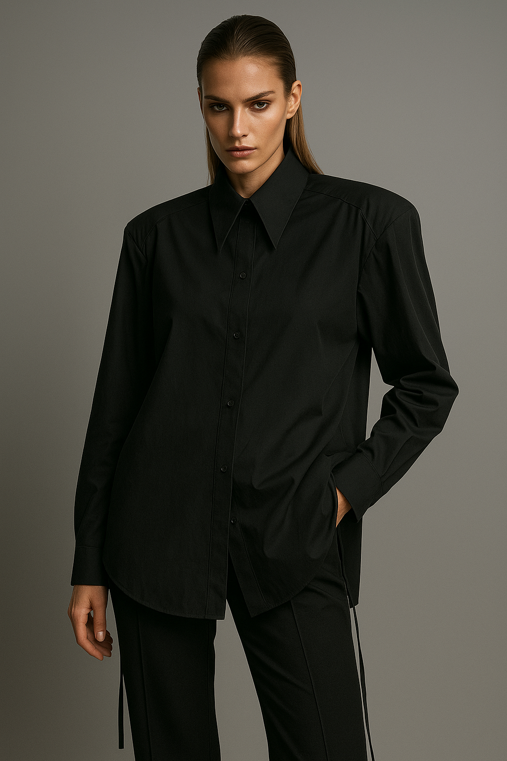 Chemise noir H12576