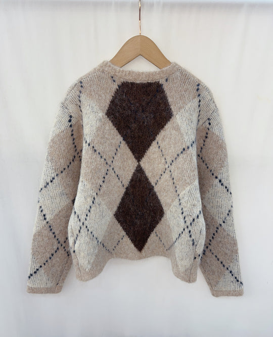 Pull/Gilet arlequin taupe YP1928