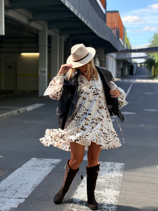 Robe volant imprimée 6280