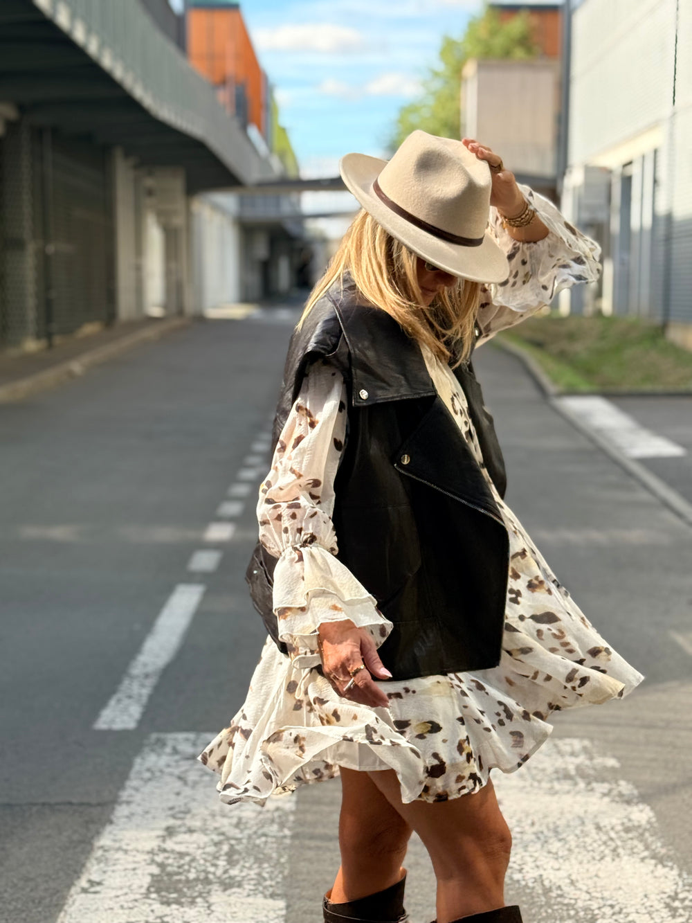Robe volant imprimée 6280
