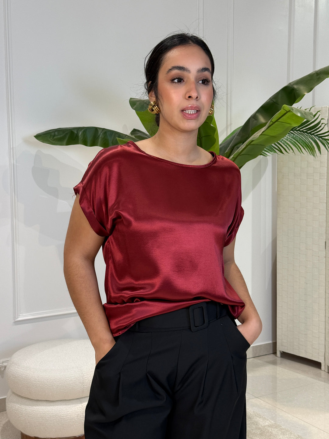 Top satin fluide