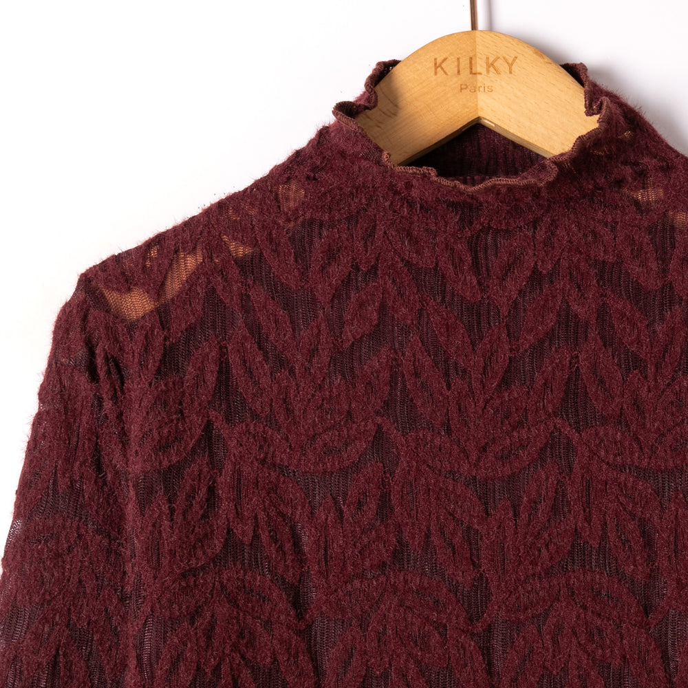 Top dentelle Bordeaux JP3533