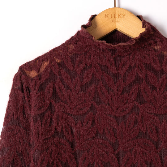 Top dentelle Bordeaux JP3533