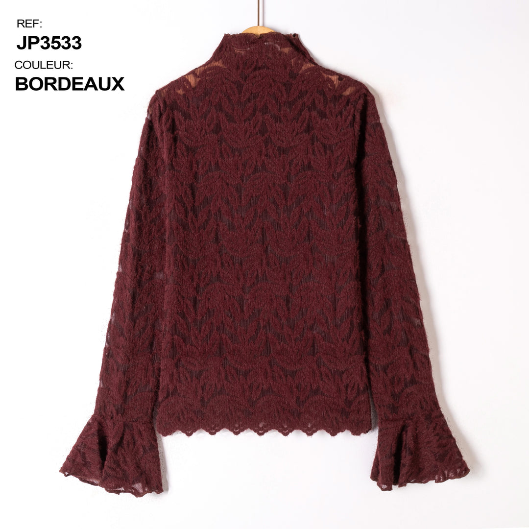 Top dentelle Bordeaux JP3533