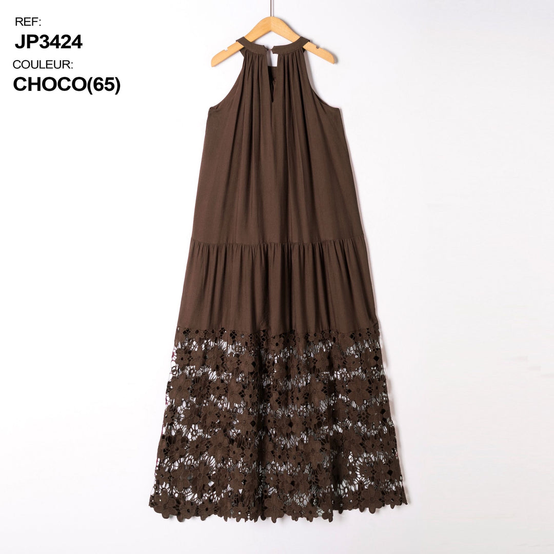 Robe longue dentelle CHOCO 3424