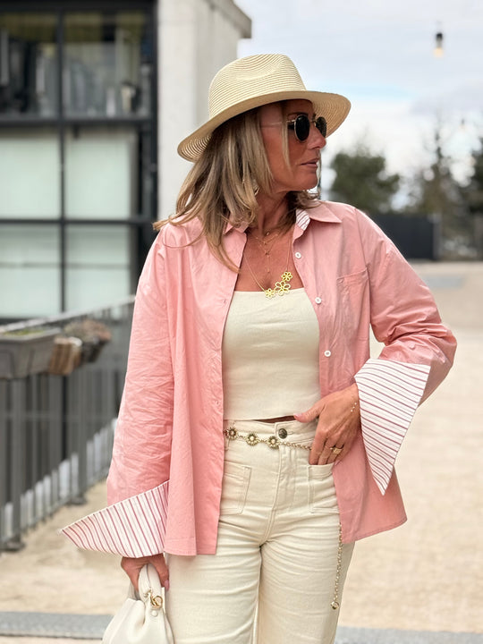 Chemise rose M7086