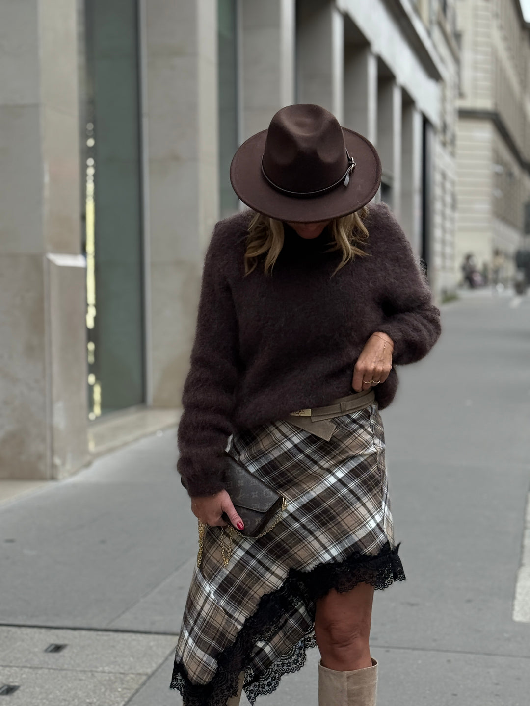 Pull maille choco manches longues