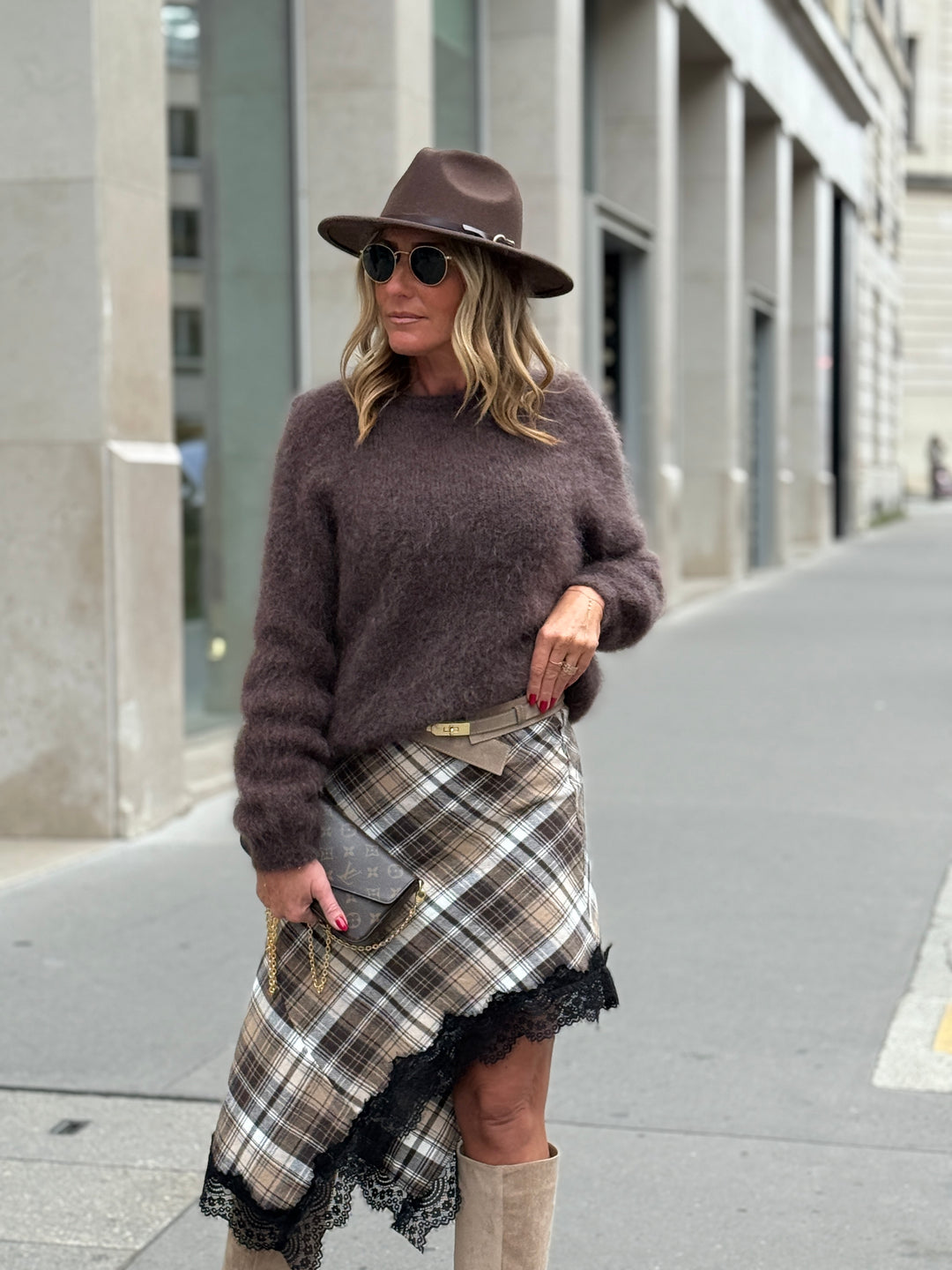 Pull maille choco manches longues