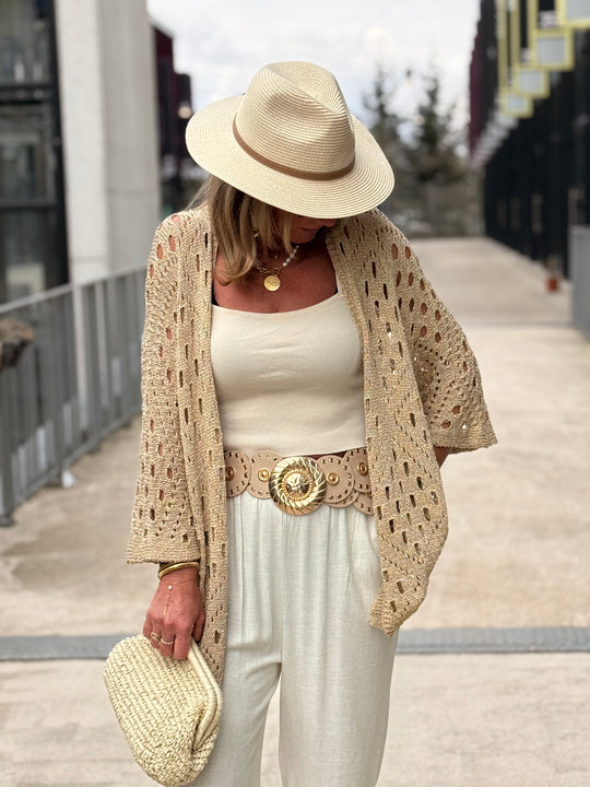 Kimono crochet dore