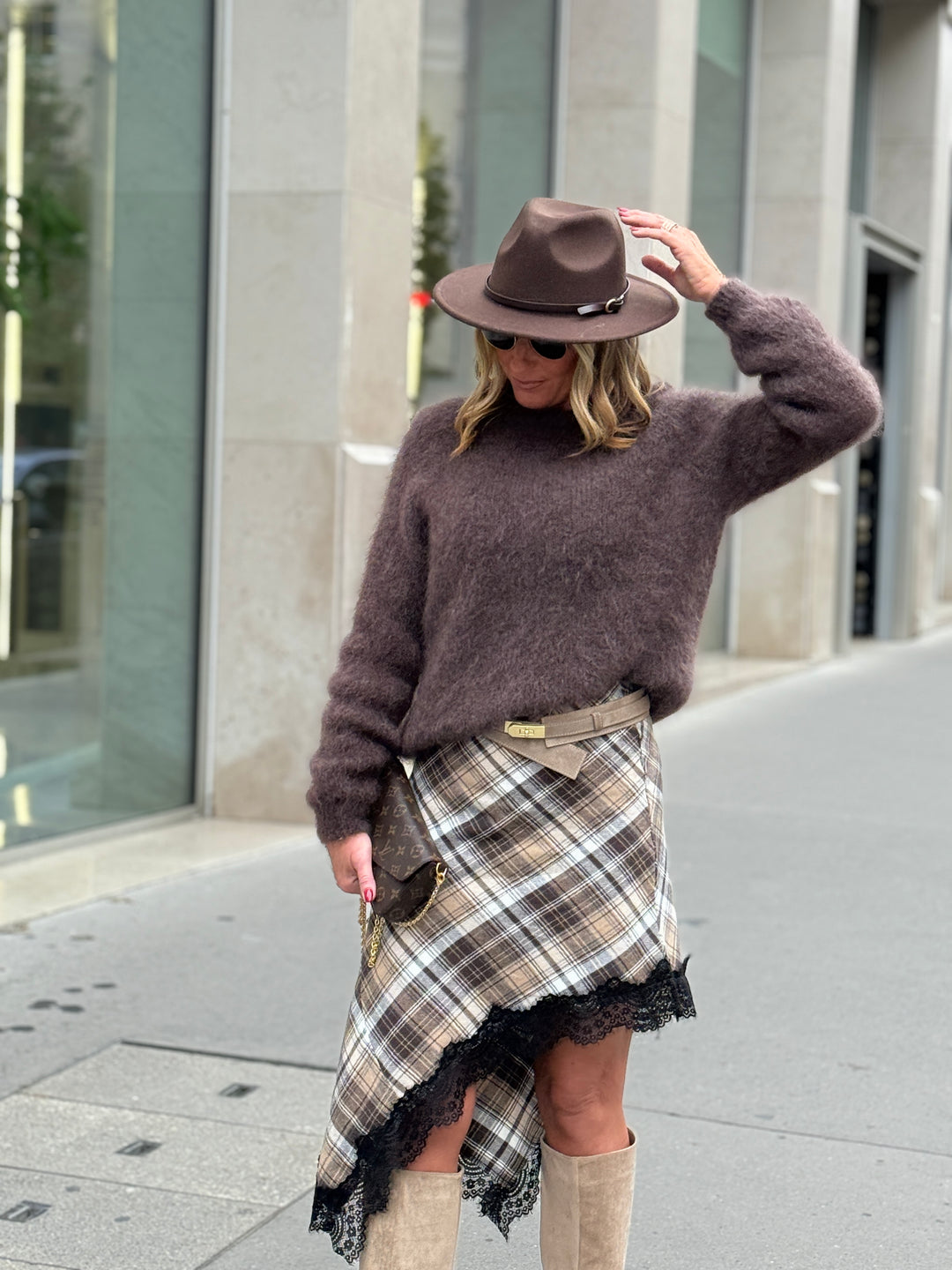 Pull maille choco manches longues