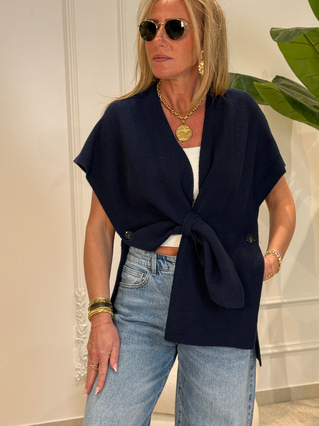 Gilet pocho croisée