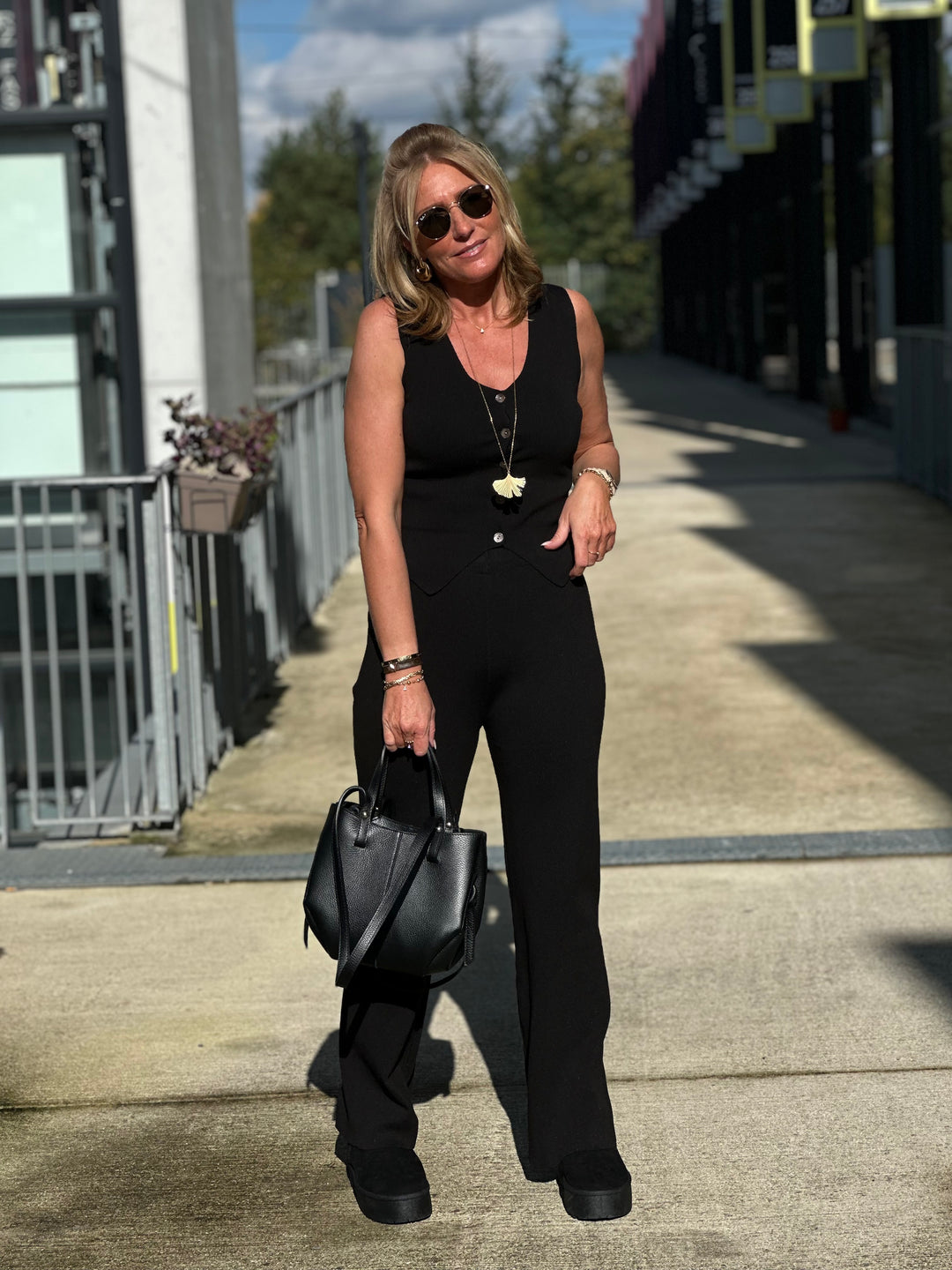 Ensemble boléro + pantalon noir /LE