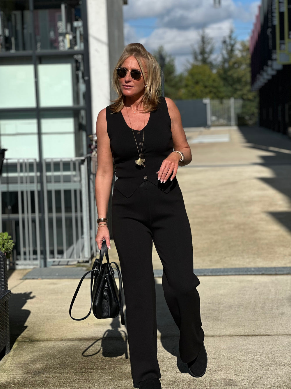 Ensemble boléro + pantalon noir /LE