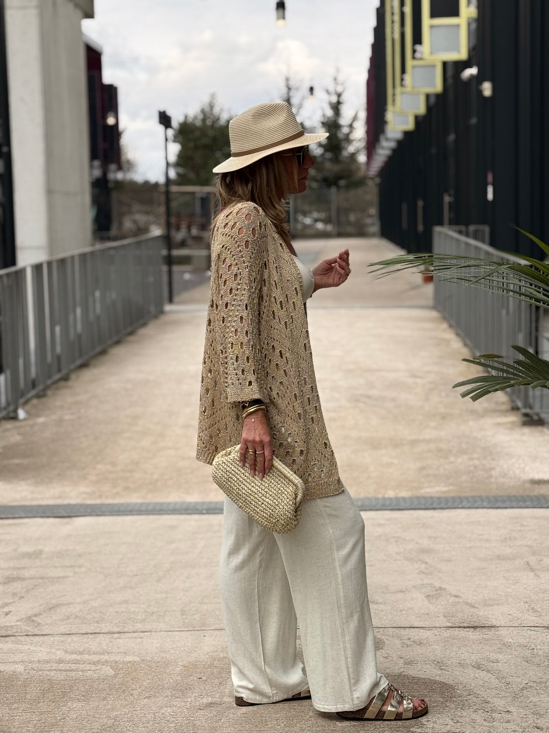 Kimono crochet dore