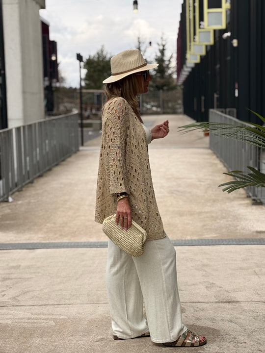 Kimono crochet dore