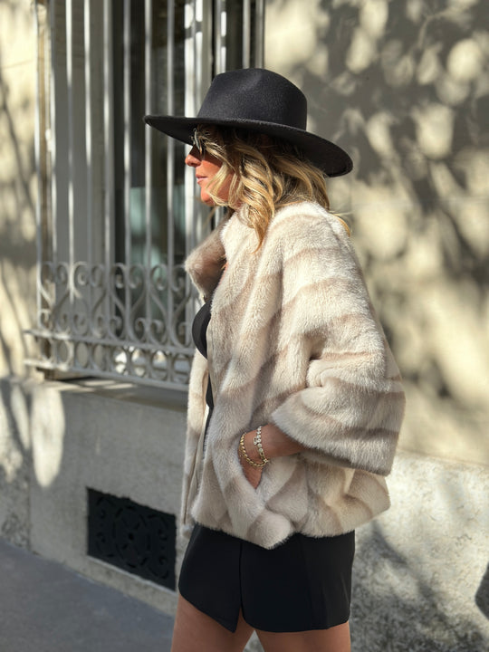 Veste fourrure dégradée 40977