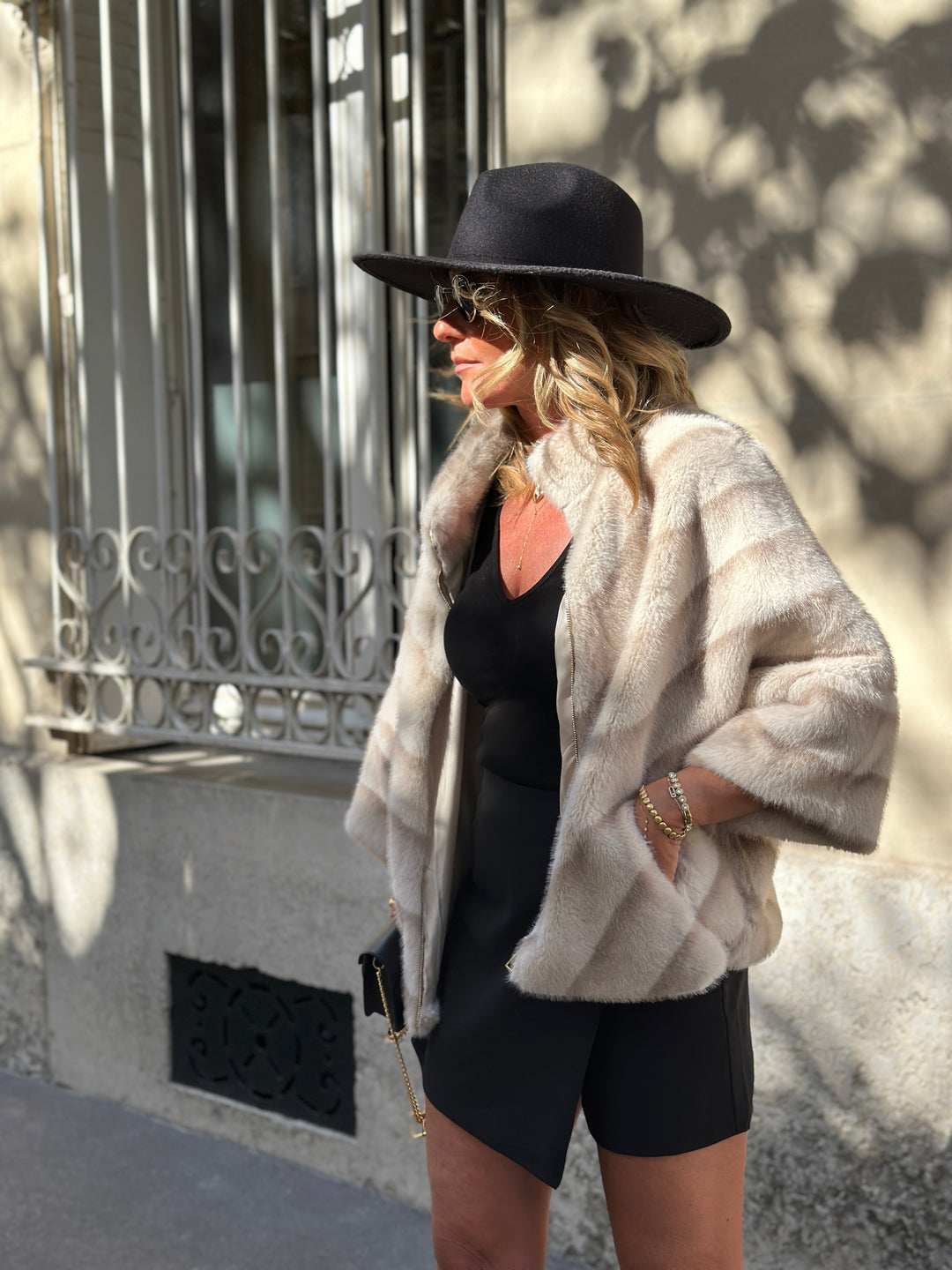 Veste fourrure dégradée 40977