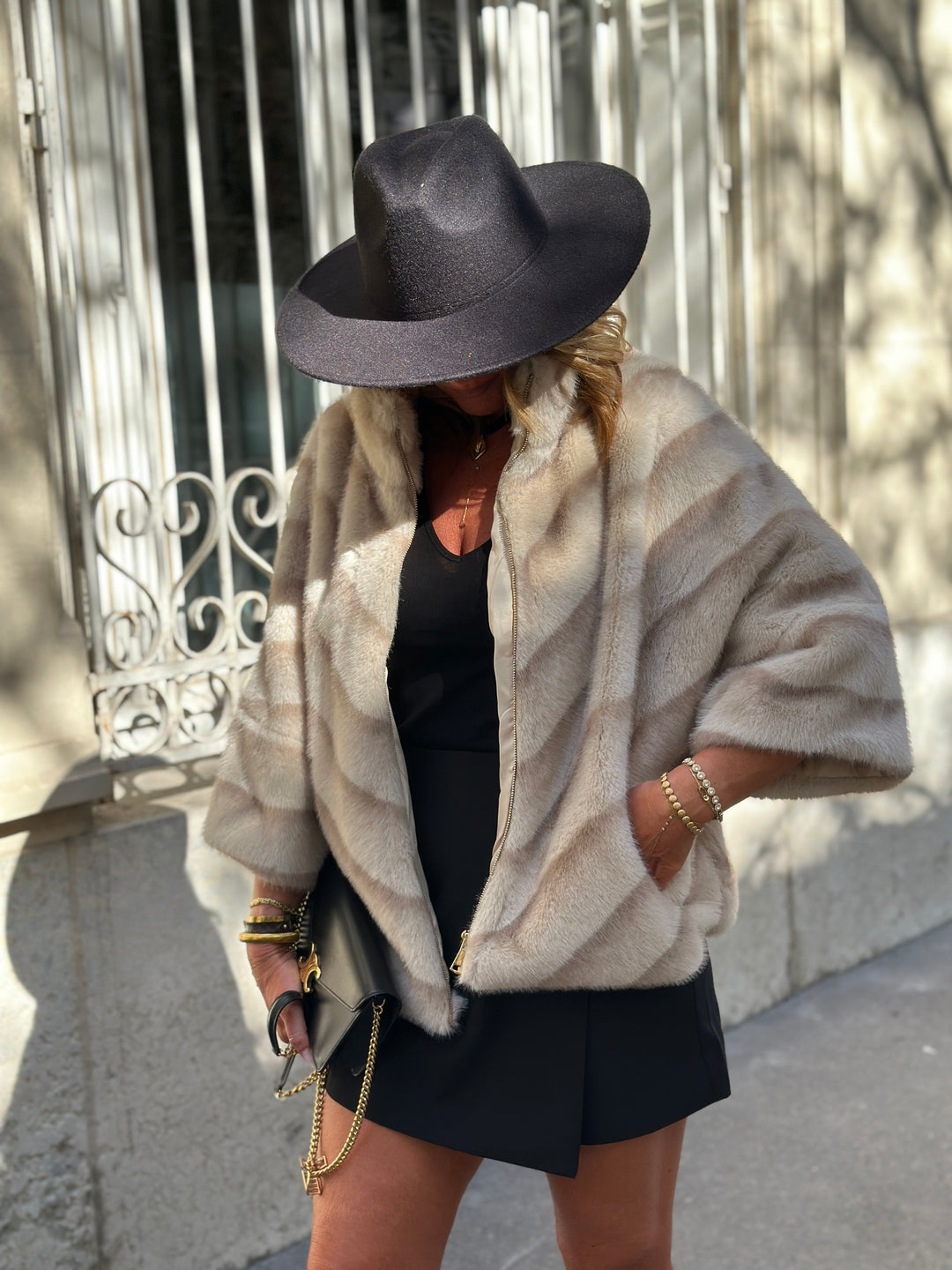 Veste fourrure dégradée 40977