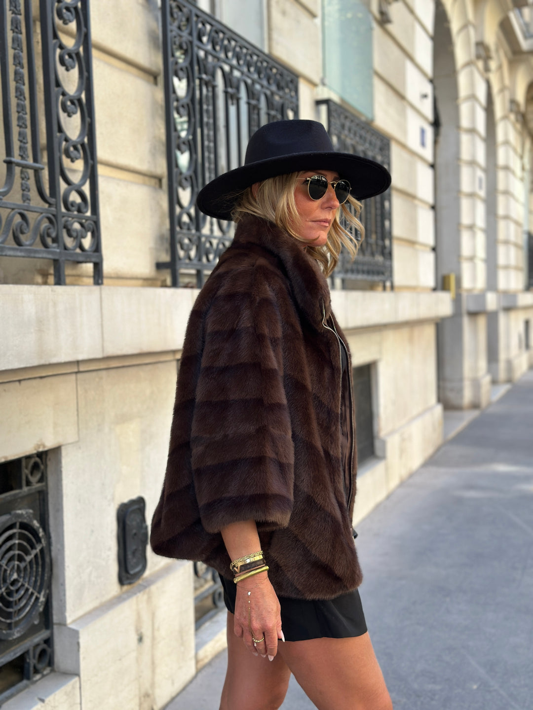 Veste fourrure dégradée 40977