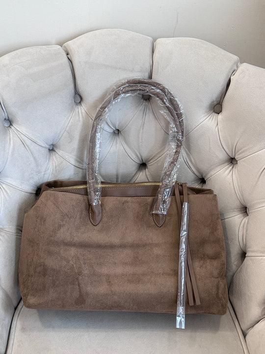Sac daim taupe 58239