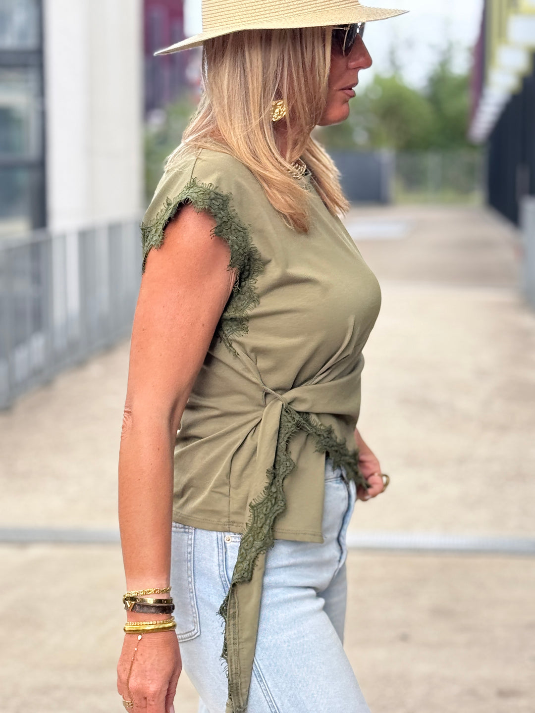 T-shirt KAKI croisé